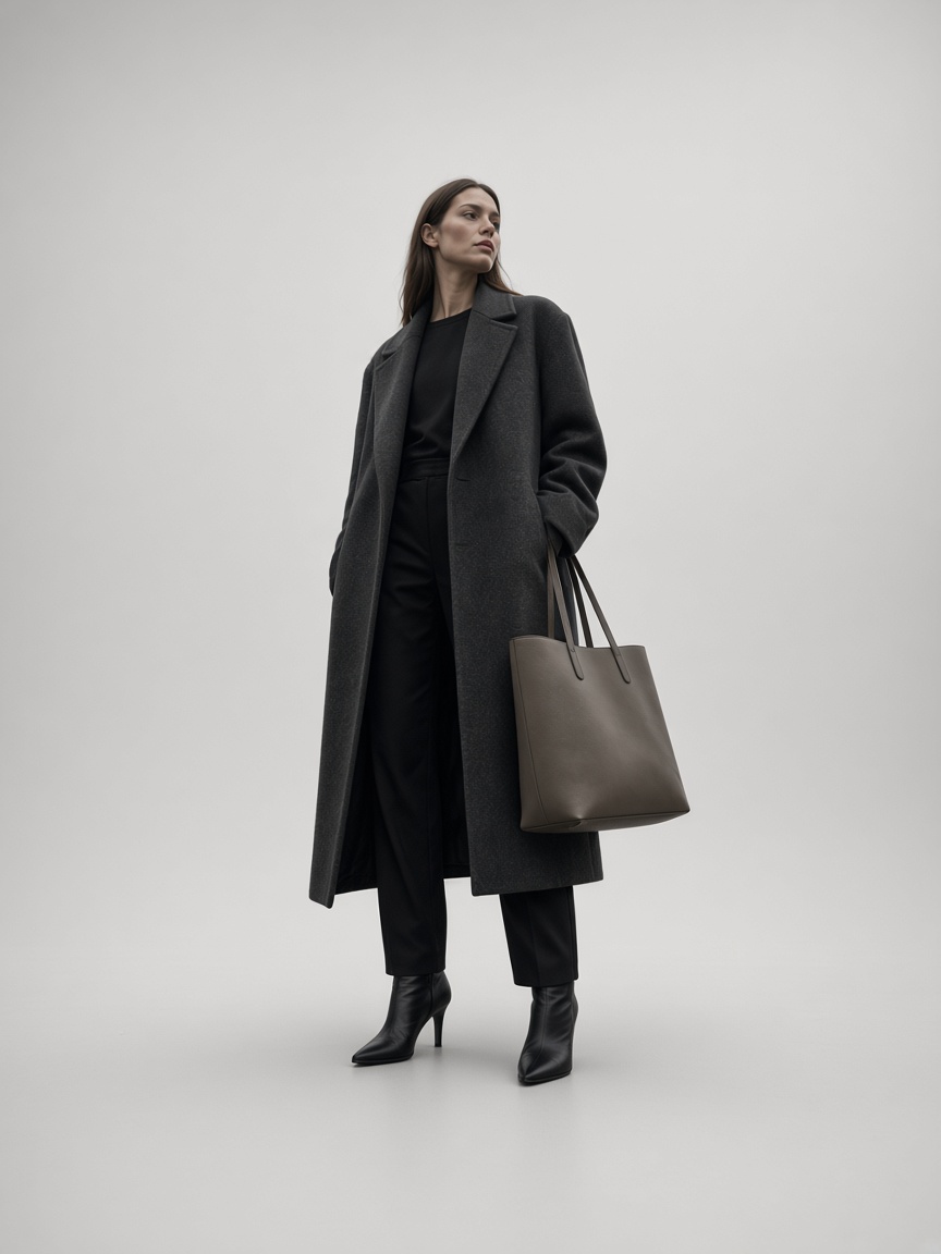 Input: a product photo of the demo brand Valois tote bag